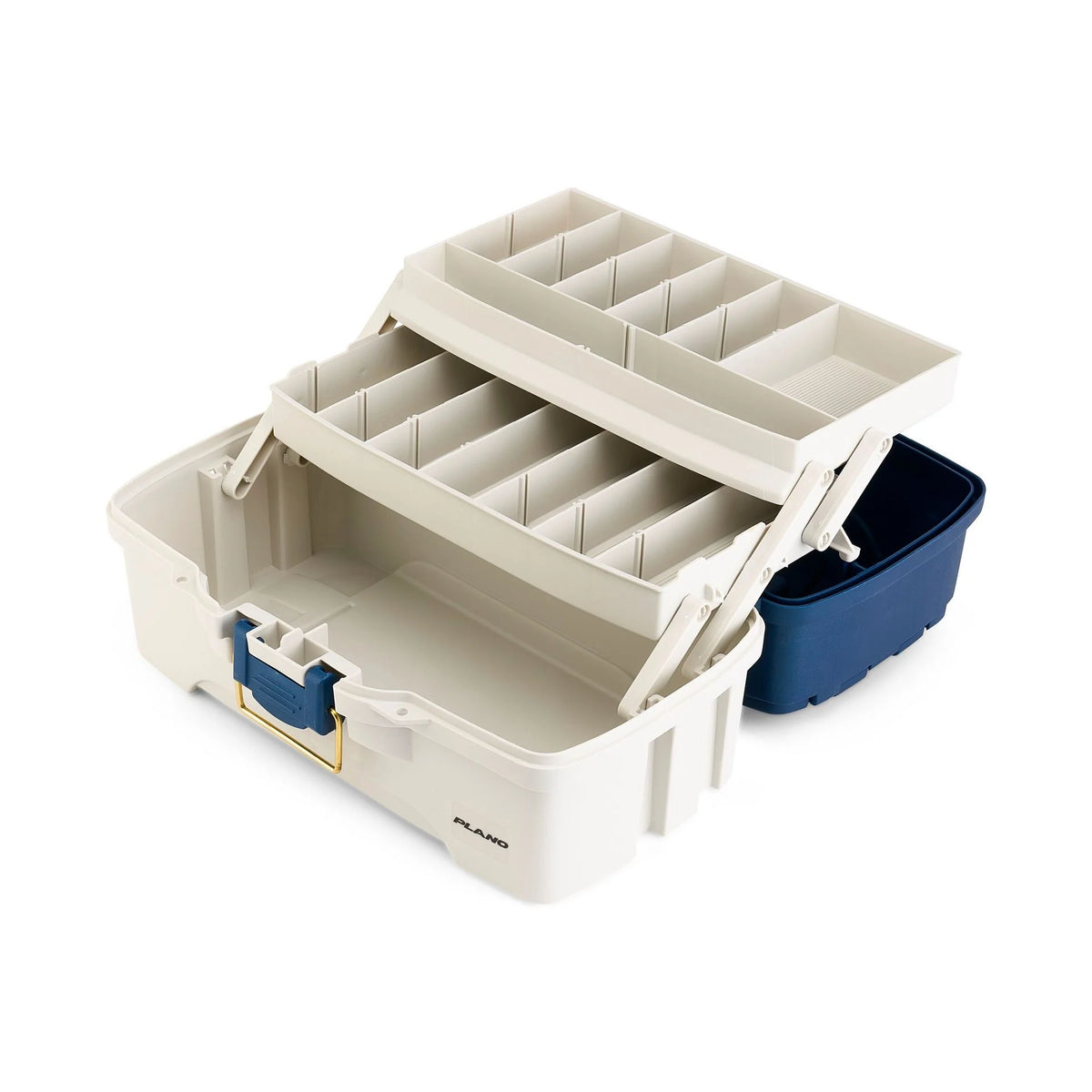 Plano 620206 2 Tray Tackle Box W/Dual Top Access Blue Met/Off White additional view 2