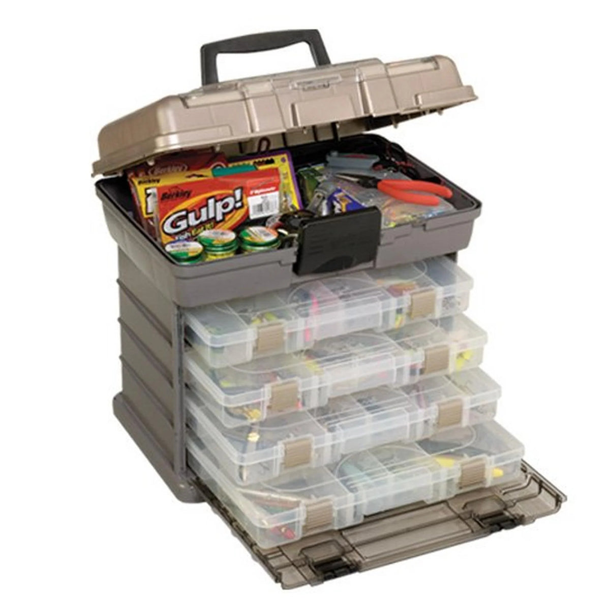 Plano 137401 Four-By-Drawer System 3750Sz Grn/Sil 16X12x16"