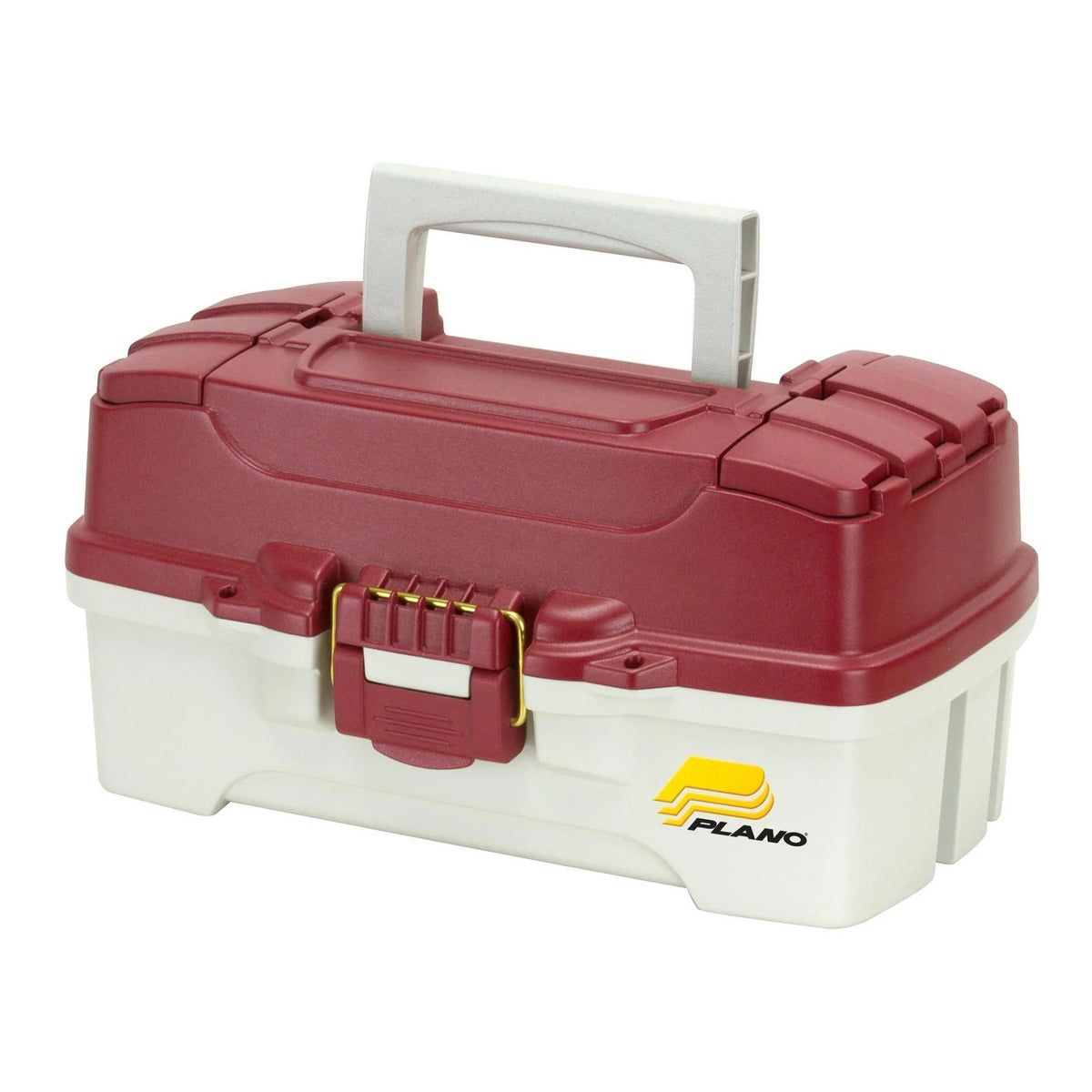 Plano 620106 1 Tray Tackle Box W/Dual Top Access Red Met/Off White