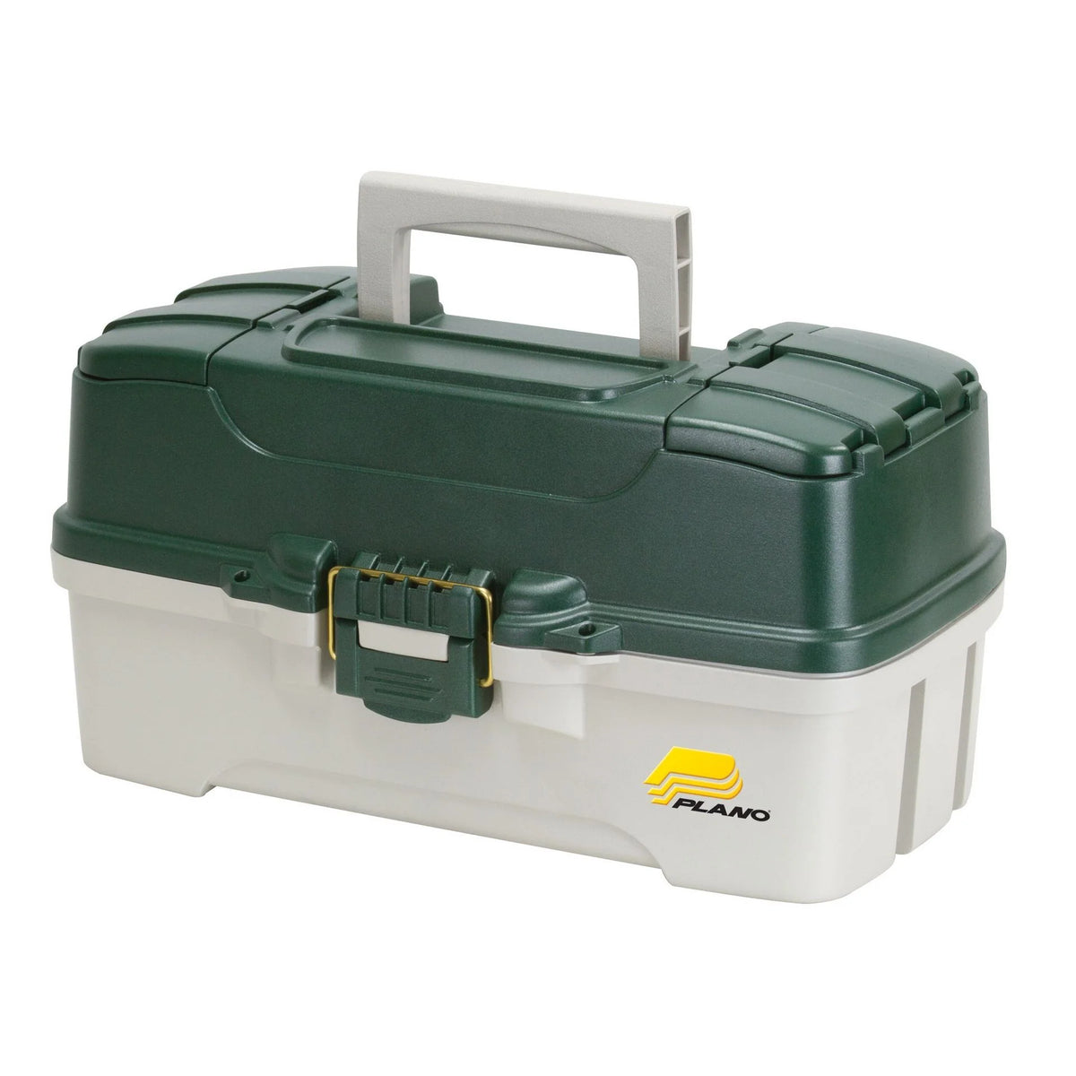 Plano PLAMT203Z Tray Tackle Box W/Dual Top Access Grn Met/Off White