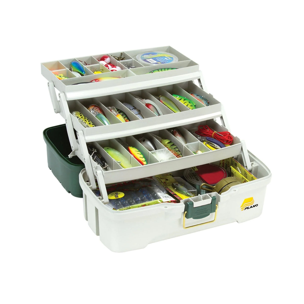 Plano PLAMT203Z Tray Tackle Box W/Dual Top Access Grn Met/Off White additional view 2