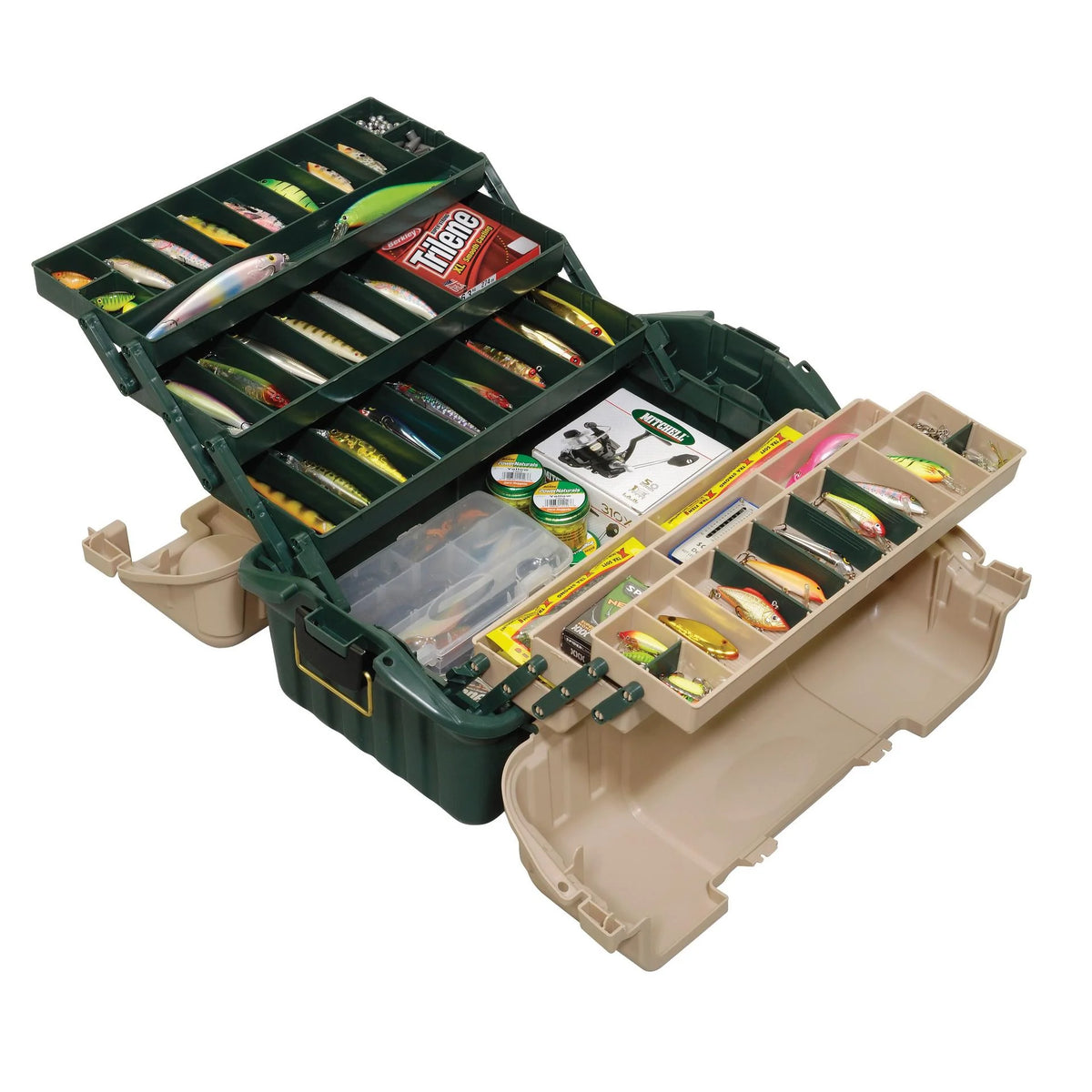 Plano Hip Roof Tackle Box Green/Sandstone Large