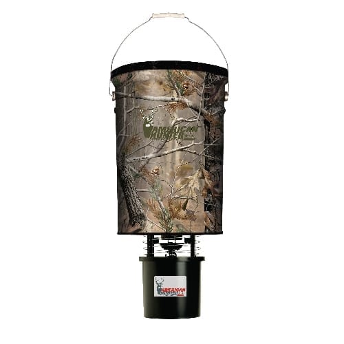 American Hunter R-50PROAP 50Lb Hanging Feeder W/ Kit Realtree AP