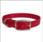 30X1 Inch D-Ring Collar / Dog Replacement/Nameplate Collar Red