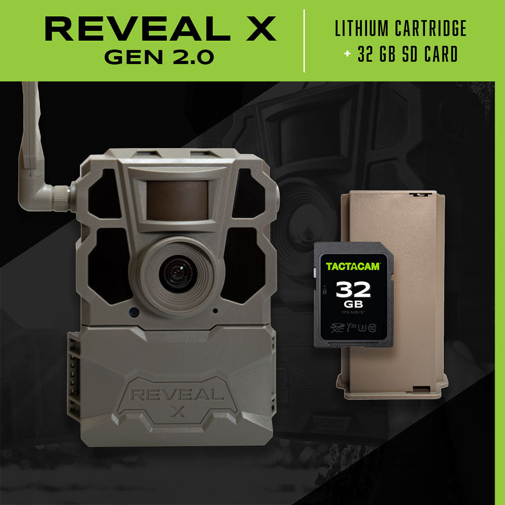 TACTACAM REVEAL X 2.0 + LITHIUM CARTRIDGE + 32GB SD CARD **BUNDLE**