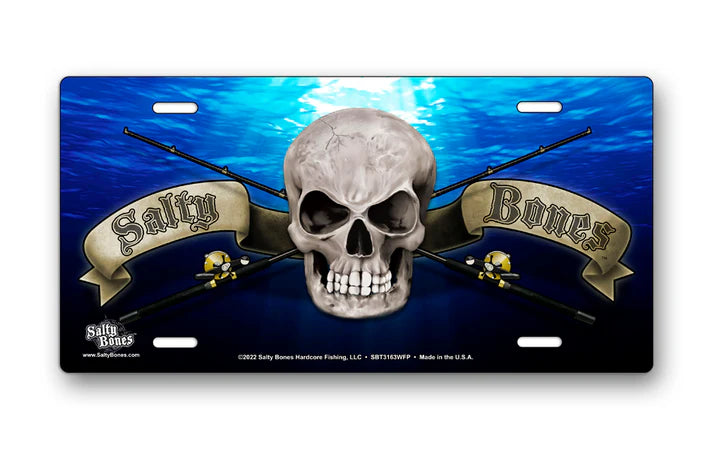 Salty Bones Fishing Auto Plate 6" X 12"
