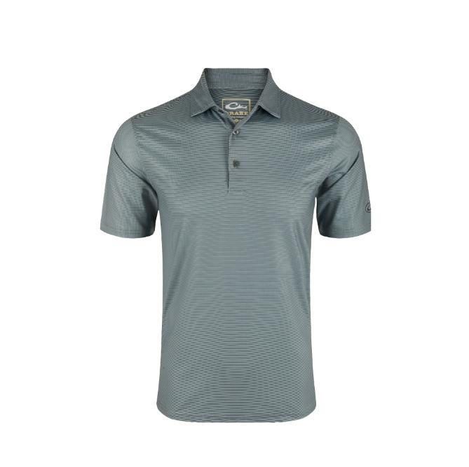 Drake Performance Chalk Striped Polo Quarry