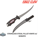 Eagle Claw Fillet Knife W/ Sheath Stainless Steel