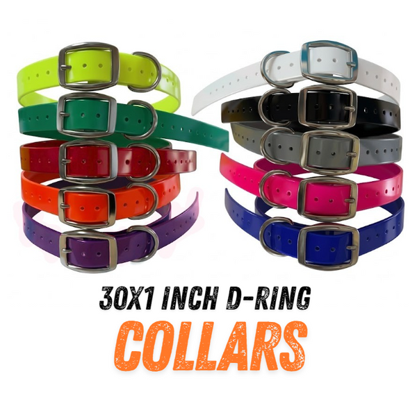 30X1 Inch D-Ring Collar /  Dog Replacement/Nameplate Collar