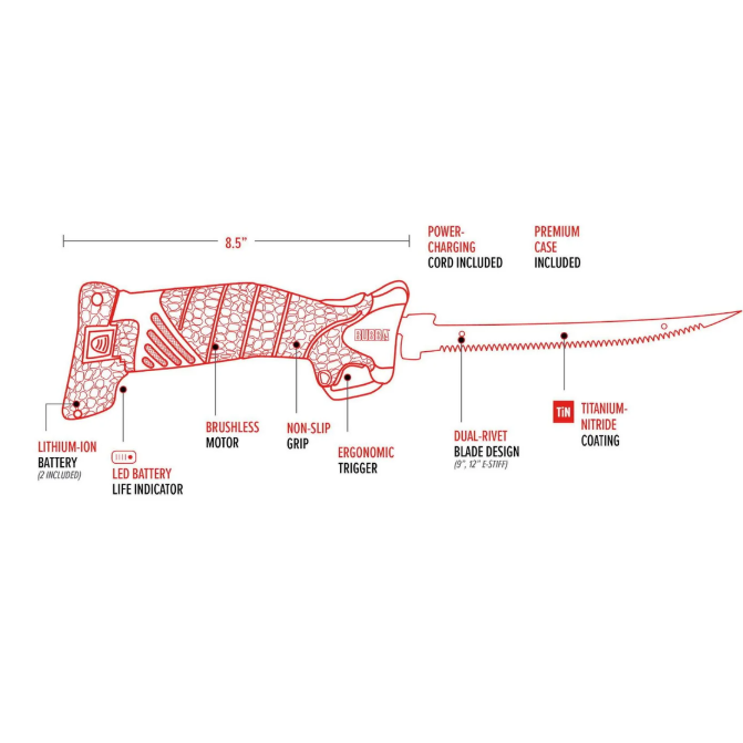 Bubba Pro Series Lithium Ion Electric Fillet Knife additional view 2
