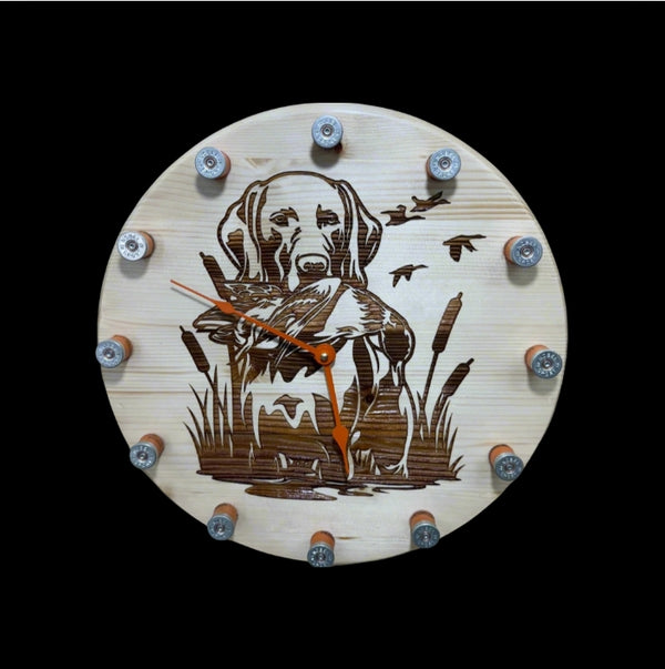 Shotgun Clock Lab W/ Duck