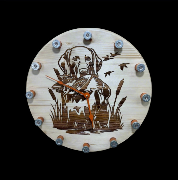 Shotgun Clock Lab W/ Duck