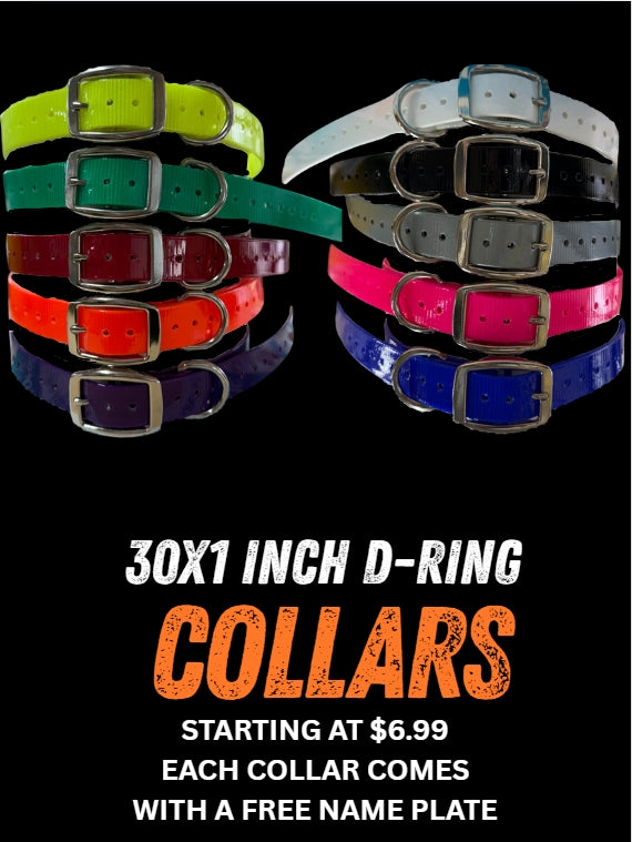 30x1 inch D-Ring Collar / Fits Dogtra & Garmin 1 Inch Collars