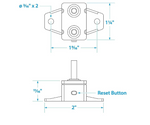Seachoice 40A Manual Reset Breaker