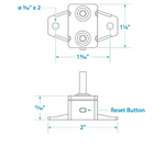 Seachoice 50A Manual Reset Breaker
