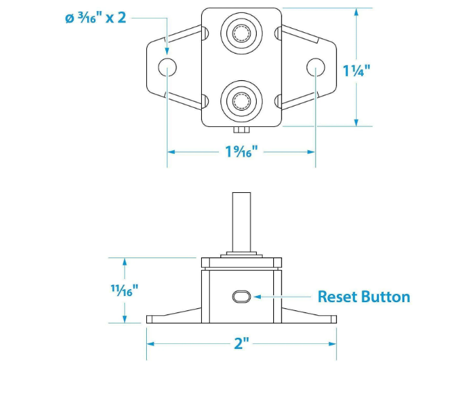 SEACHOICE 20A MANUAL RESET BREAKER