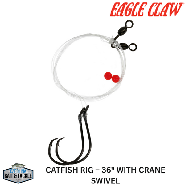 Eagle Claw CATFISH RIG 36" WITH CRANE SWIVEL 2PK
