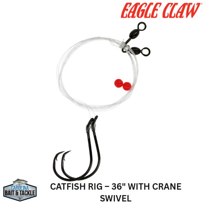 Eagle Claw CATFISH RIG 36" WITH CRANE SWIVEL 2PK