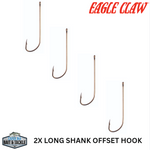 Eagle Claw 2X LONG SHANK OFFSET HOOK