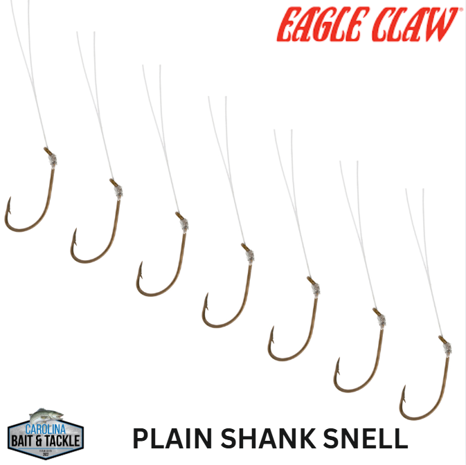 Eagle Claw 032H Plain Shank Snelled Hook 3