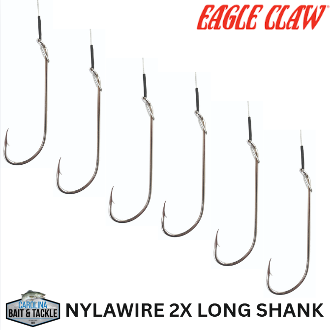Eagle Claw NYLAWIRE 2X LONG SHANK 10.5" 5PK