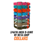 BioThane 3/4" x 16" ST D-Ring Collar with Beta Loop, Hunting & Pet Do