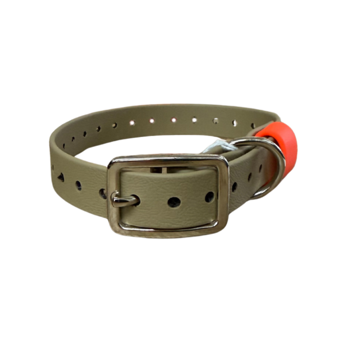 BioThane 1" x 20" ST D-Ring Collar with Beta Loop — Hunting & Active P