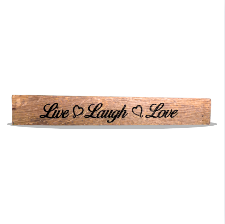 Whiskey Barrel Mini Staves Live Laugh Love