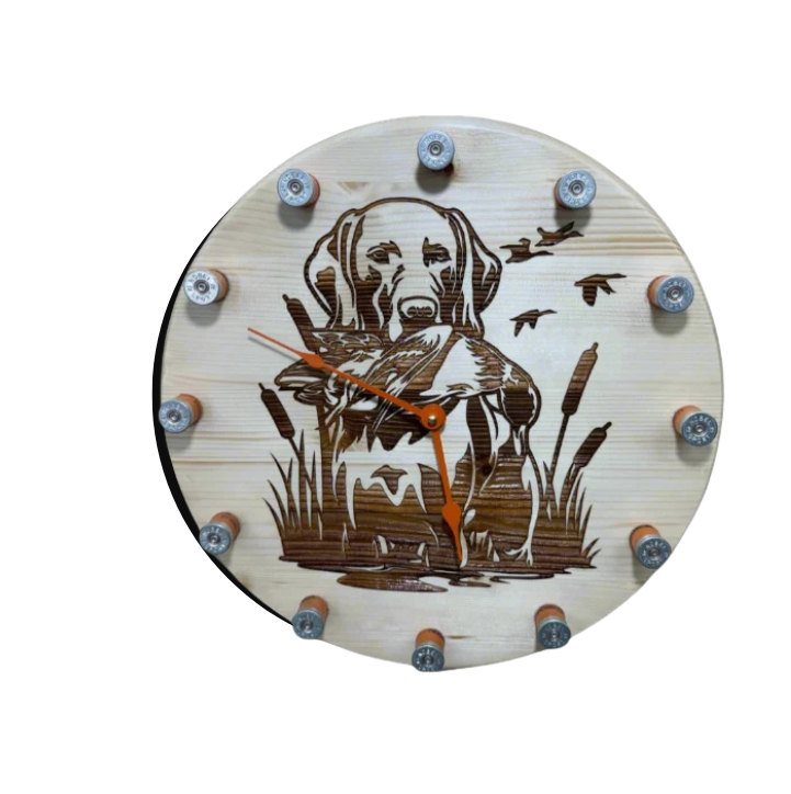 Shotgun Clock Lab W/ Duck