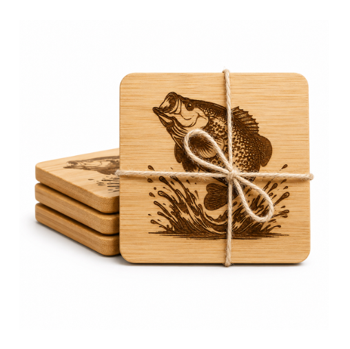 Coaster Pack W/ Twine Crappie