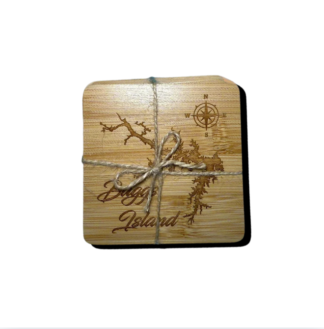 Coaster Pack W/ Twine Buggs Island