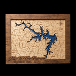 3 Layer Kerr Lake Map 12X16 Brown