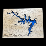 2 Layer John H Kerr Reservoir Wood Map16x12