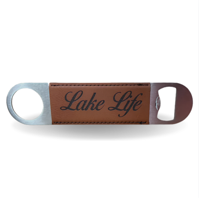 Leather Bottle Opener Lake Life