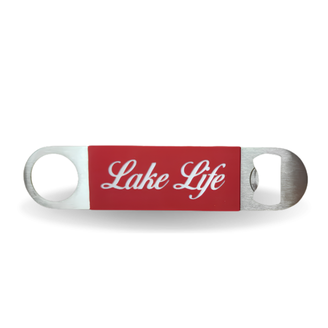 Silicone Bottle Opener Lake Life Red