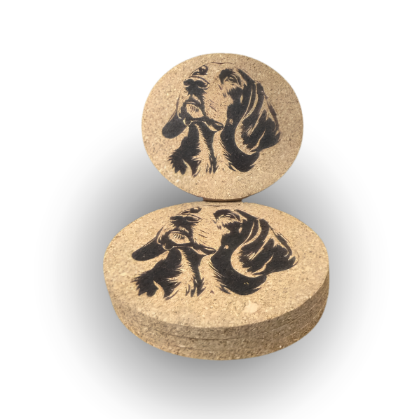 Cork Coasters 4 PK Bluetick