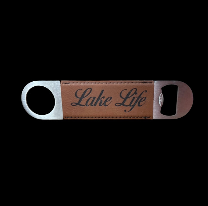 Leather Bottle Opener Lake Life