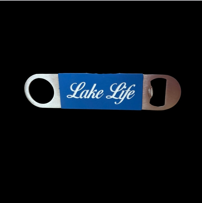 Silicone Bottle Opener Lake Life Blue