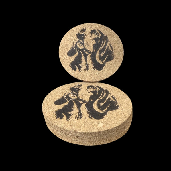 Cork Coasters 4 PK Bluetick