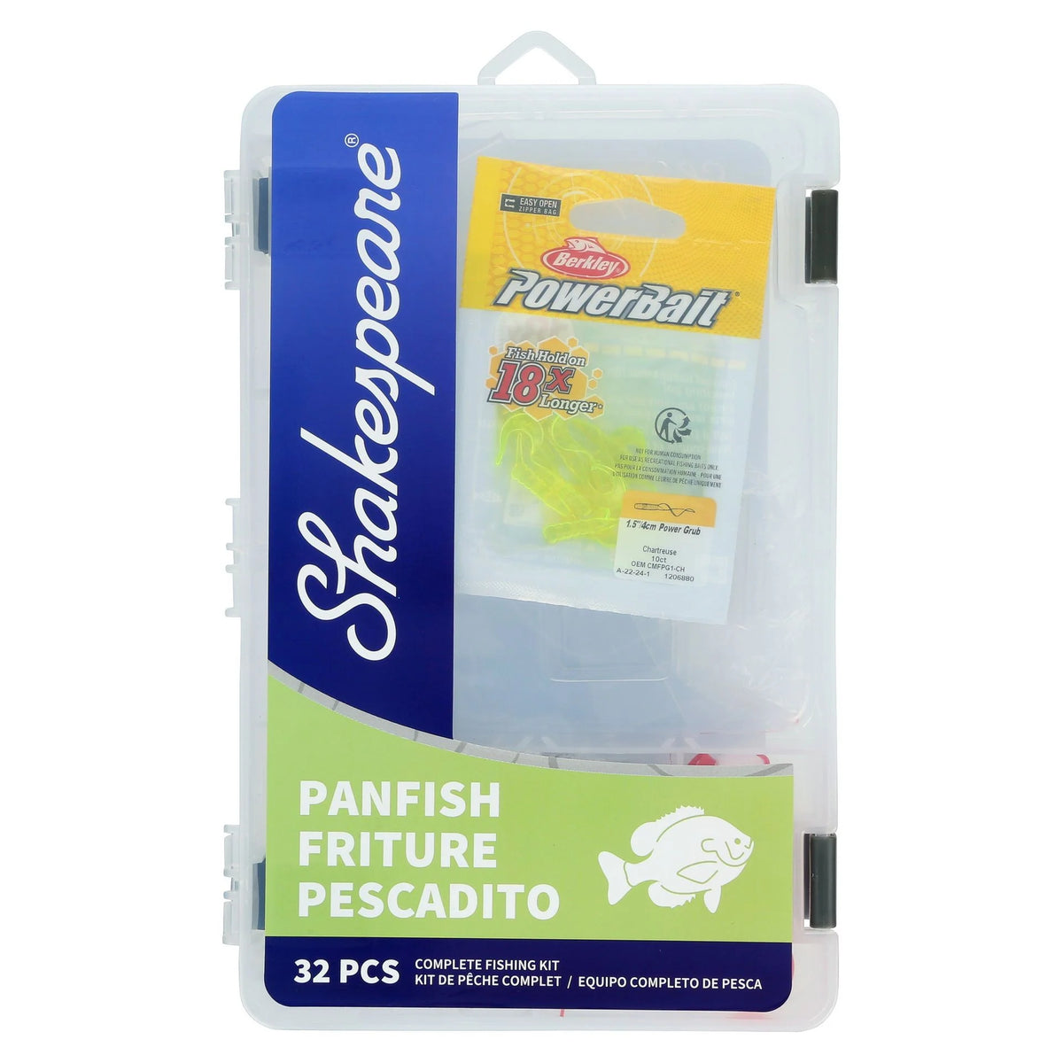 Shakespeare Catch More Fish Panfish Kit CMF3PANFISHTBKIT Kit With Tackle Included