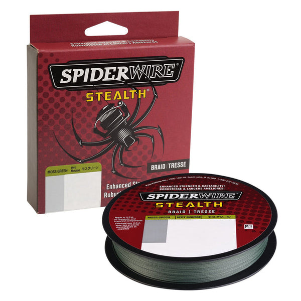 SpiderWire Stealth braided fishing line moss green