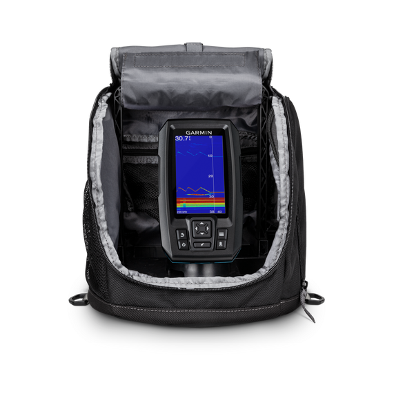 Garmin STRIKER Plus 4 Ice Fishing Bundle | Portable Kit With Transducer + Battery