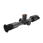 RIX TOURER T50 4K riflescope left side profile showing 50mm F1.2 objective and turret controls