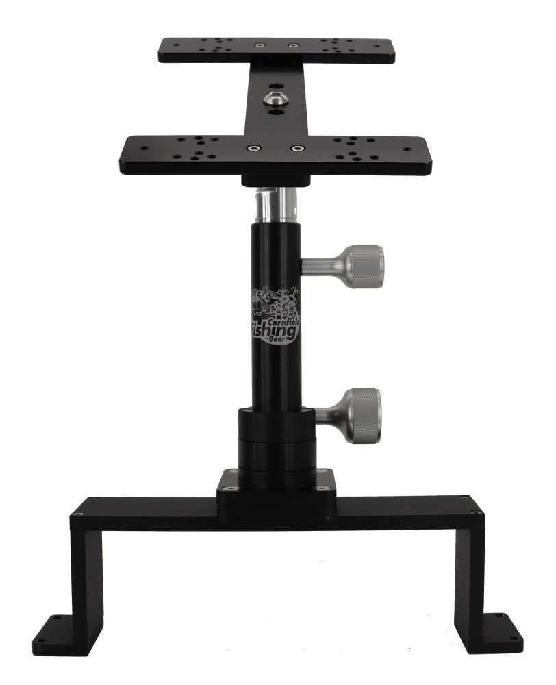 Cornfield Telescoping Short Swivel Dual Fish Finder / Graph Mount with Bridge Combo