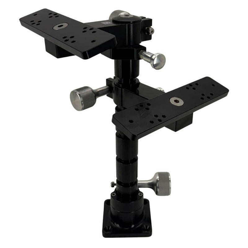 Cornfield Tree Mount, Fully Adjustable Dual Fish Finder / Graph Mount on Swivel Base