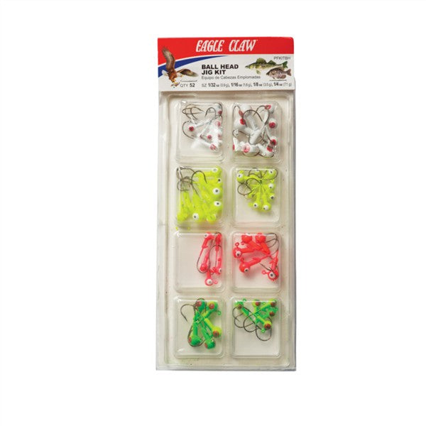 Eagle Claw JIG HEAD KIT BALL HEAD 52PK