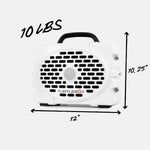 Turtlebox Original Gen 3 speaker size and weight, 10 lb, 12 x 8.75 in