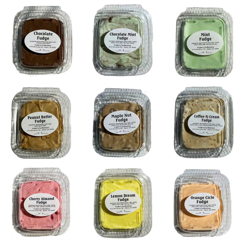 Yoder Homemade Fudge, all 9 flavors