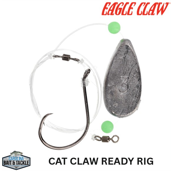 cat claw cc1002hs fishing pole Eagle Claw Cat Claw Ready Rig 4/0 / 2 oz / Mono / 50 lb