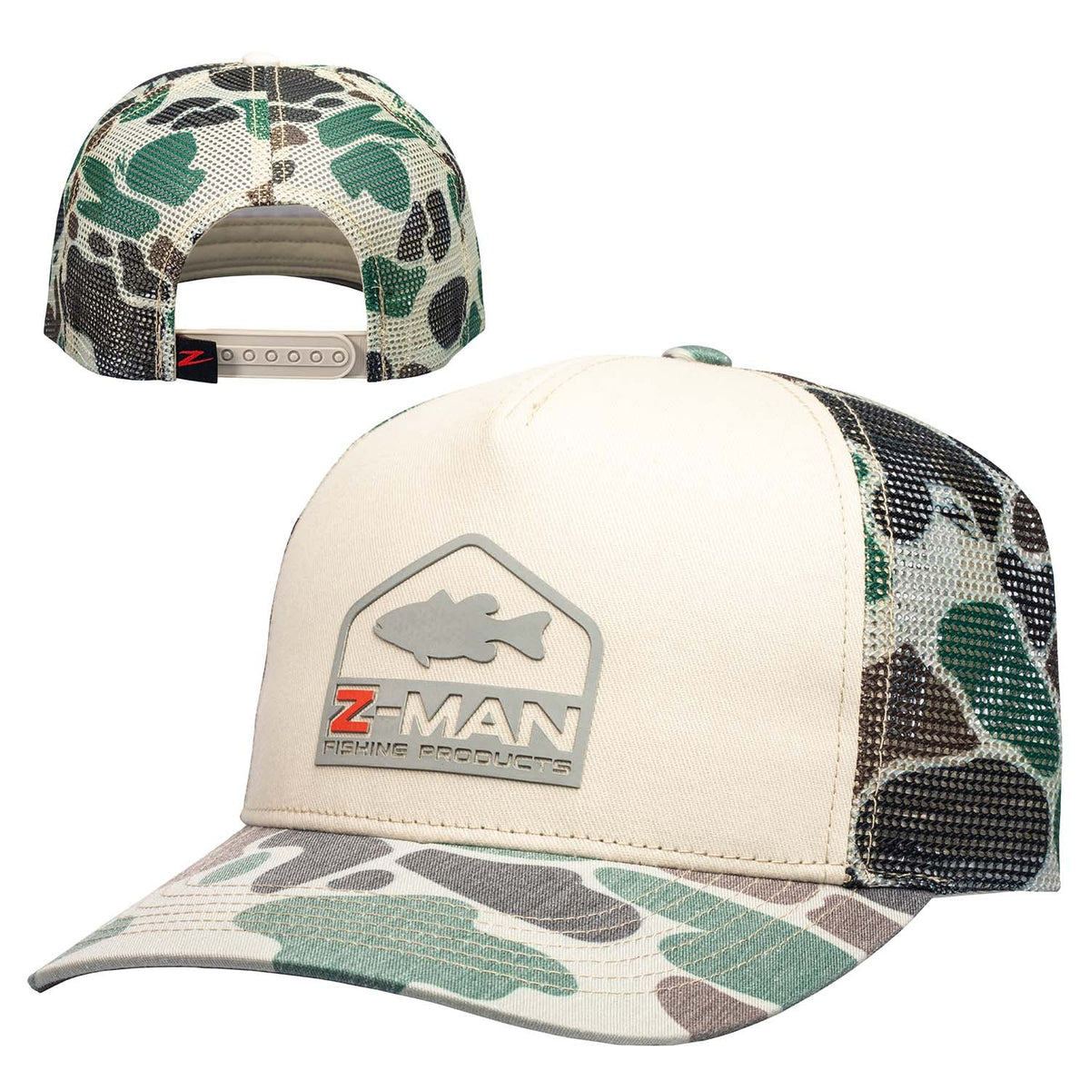 Z-Man CAMO BASS TRUCKER HATZ - KHAKI/CAMO